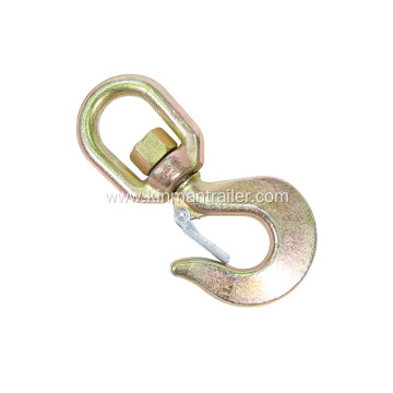 zinc plated forged steel swivel grab hook with slip latch